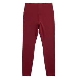 Yogalicious Lux Leggings Women M Burgundy High Waist Ankle Pocket